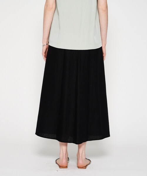 cloenc（クロエンス）の「【手洗い可】リネンブレンドフレアスカート（スカート・レディース・カーキ/オフホワイト/ブラック・01/02/03）」の17枚目の写真