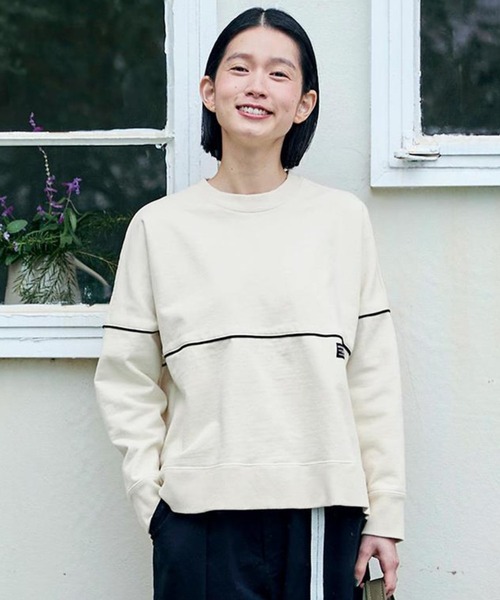 Sunny clouds（サニークラウズ）の「サニークラウズ　しっかり者のトレーナー（スウェット・レディース・オレンジ/ブラック/ホワイト・LL/L/M/3L）」の2枚目の写真