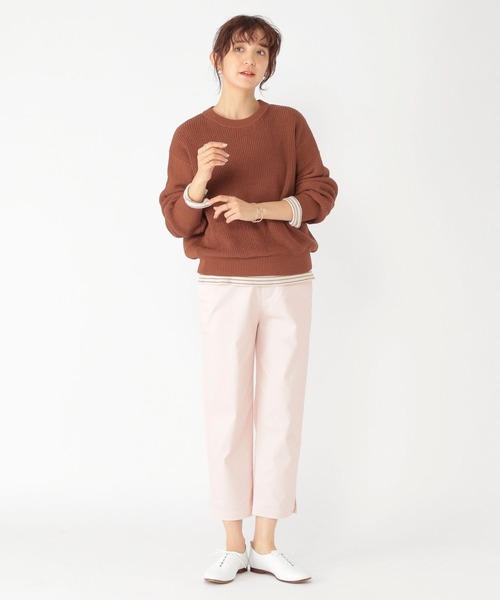 studio CLIP(スタディオクリップ)の「テープヤーン柄切り替えプルオーバー(ニット/セーター・レディース・ブルー/レッド/ブラウン・FREE)」の14枚目の写真