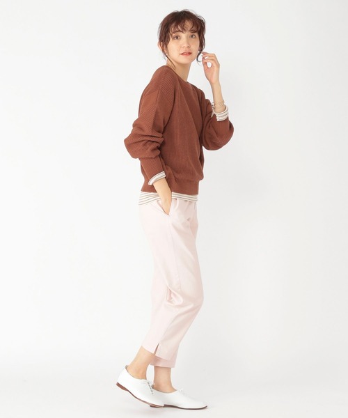 studio CLIP(スタディオクリップ)の「テープヤーン柄切り替えプルオーバー(ニット/セーター・レディース・ブルー/レッド/ブラウン・FREE)」の15枚目の写真