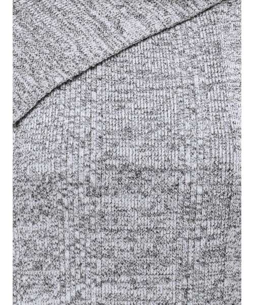 LAGUNAMOON（ラグナムーン）の「アシメネックリブハーフスリーブニットワンピース（ワンピース・レディース・アイボリー/ブラック/ライトグレー・MEDIUM/SMALL）」の6枚目の写真