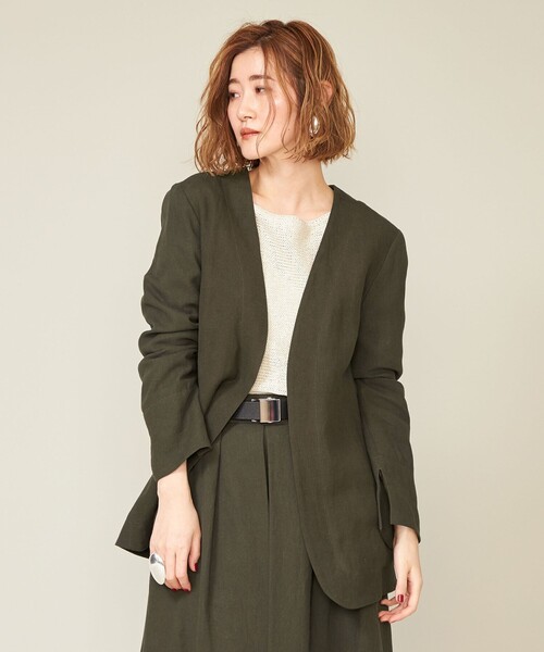 conte（コンテ）の「＜conte＞ペーパー ノーカラージャケット（ノー