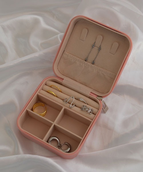 resonance】ツイード ミックスカラー アクセサリーケース/ジュエリー