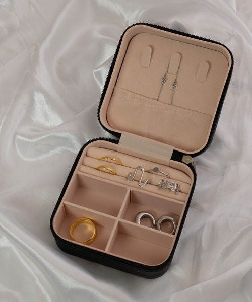 resonance】ツイード ミックスカラー アクセサリーケース/ジュエリー