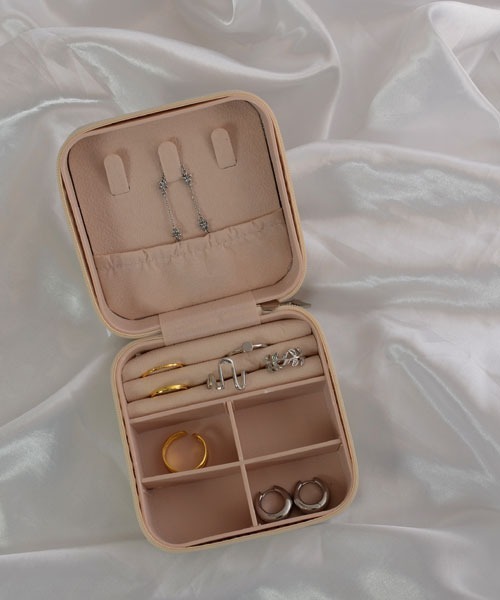 resonance】ツイード ミックスカラー アクセサリーケース/ジュエリー