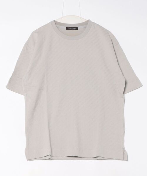 UNION STATION（ユニオンステーション）の「リンクスジャガード シェブロン柄Tシャツ（Tシャツ/カットソー・メンズ・ピンク/ホワイト/ネイビー/ライトグレー・S/M/L/LL）」の22枚目の写真