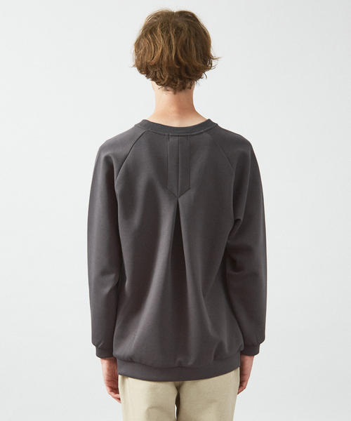 ABAHOUSE（アバハウス）の「【インバーテッドプリーツ】 ダンボールニット プルオーバー/クルーネック スウェット（スウェット・メンズ・チャコールグレー/グレイッシュベージュ/オレンジ・44/48/46）」の7枚目の写真