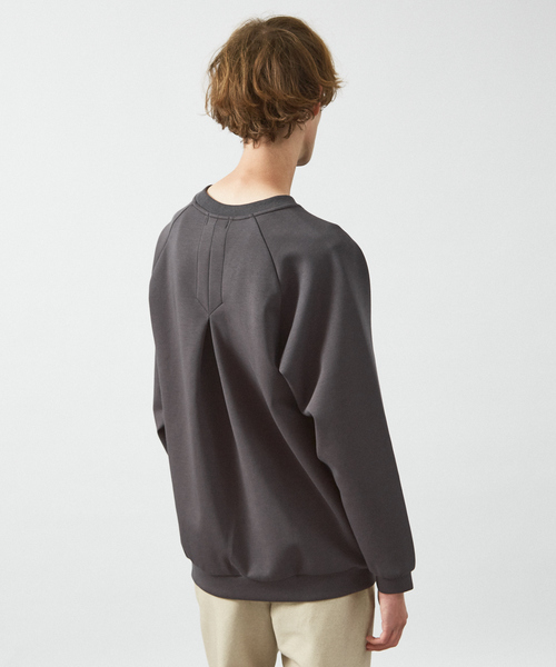 ABAHOUSE（アバハウス）の「【インバーテッドプリーツ】 ダンボールニット プルオーバー/クルーネック スウェット（スウェット・メンズ・チャコールグレー/グレイッシュベージュ/オレンジ・44/48/46）」の14枚目の写真