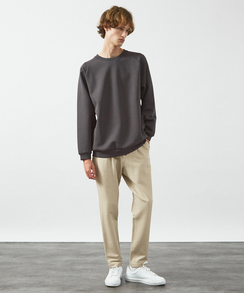 ABAHOUSE（アバハウス）の「【インバーテッドプリーツ】 ダンボールニット プルオーバー/クルーネック スウェット（スウェット・メンズ・チャコールグレー/グレイッシュベージュ/オレンジ・44/48/46）」の16枚目の写真