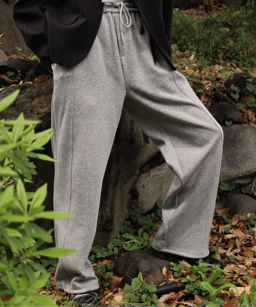Noen(ノエン)の「センタープレススウェットパンツ(スウェットパンツ・メンズ・グレー/ブラック・MEDIUM/LARGE)」の2枚目の写真