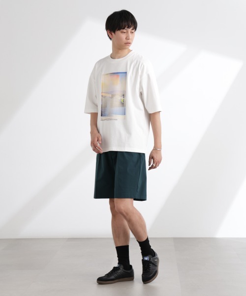 NANO universe（ナノユニバース）の「「MOFFISIE」1.0オリジナルプリント Tシャツ 半袖（Tシャツ/カットソー・メンズ・ブラック/レッド系その他4/ホワイト・L/M）」の7枚目の写真