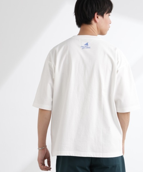 NANO universe（ナノユニバース）の「「MOFFISIE」1.0オリジナルプリント Tシャツ 半袖（Tシャツ/カットソー・メンズ・ブラック/レッド系その他4/ホワイト・L/M）」の6枚目の写真