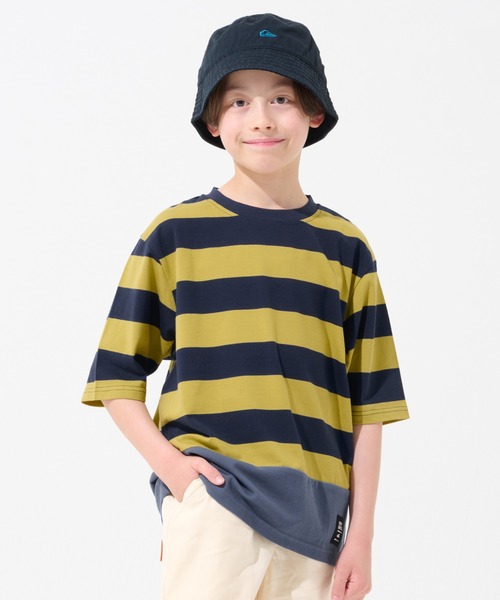 KRIFF MAYER Kid's Collection（クリフメイヤーキッズコレクション）の「【綿100％】ボーダー切り替えT（Tシャツ/カットソー・キッズ・ネイビー/ベージュ/サックスブルー/ブラック・170/160/150/140/130/120）」の5枚目の写真