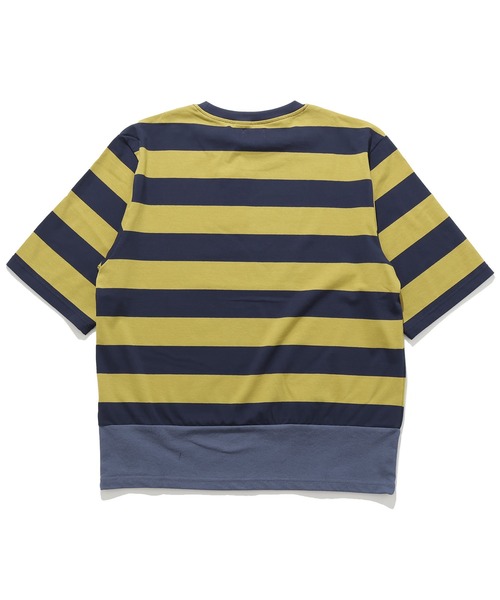 KRIFF MAYER Kid's Collection（クリフメイヤーキッズコレクション）の「【綿100％】ボーダー切り替えT（Tシャツ/カットソー・キッズ・ネイビー/ベージュ/サックスブルー/ブラック・170/160/150/140/130/120）」の15枚目の写真