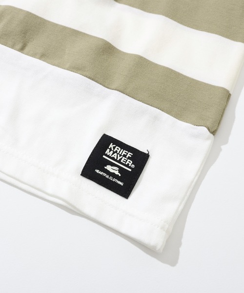 KRIFF MAYER Kid's Collection（クリフメイヤーキッズコレクション）の「【綿100％】ボーダー切り替えT（Tシャツ/カットソー・キッズ・ネイビー/ベージュ/サックスブルー/ブラック・170/160/150/140/130/120）」の18枚目の写真