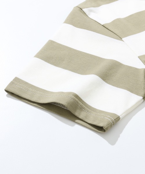 KRIFF MAYER Kid's Collection（クリフメイヤーキッズコレクション）の「【綿100％】ボーダー切り替えT（Tシャツ/カットソー・キッズ・ネイビー/ベージュ/サックスブルー/ブラック・170/160/150/140/130/120）」の21枚目の写真