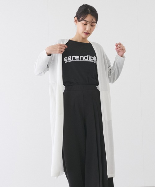 Jayro(ジャイロ)の「サイドプリーツロングカーディガン(カーディガン/ボレロ・レディース・ベージュ/ホワイト/ライトグレー/グリーン/ピンク/ブラック/ライトグリーン/ネイビー/ブルー系その他4・FREE)」の1枚目の写真