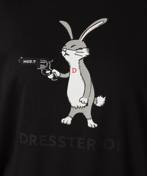 DRESSTERIOR(ドレステリア)の「【今年も登場!/洗える】ピストルラビット裏毛スウェット(スウェット・レディース・ブラック/チャコールグレー/ホワイト・38/34/36)」の7枚目の写真