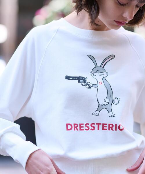 DRESSTERIOR(ドレステリア)の「【今年も登場!/洗える】ピストルラビット裏毛スウェット(スウェット・レディース・ブラック/チャコールグレー/ホワイト・38/34/36)」の9枚目の写真