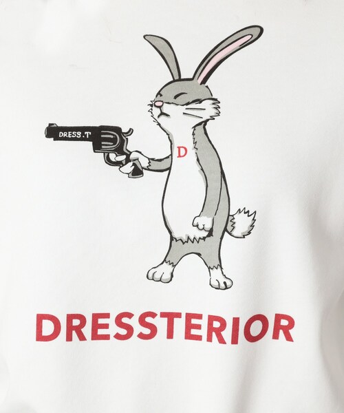 DRESSTERIOR(ドレステリア)の「【今年も登場!/洗える】ピストルラビット裏毛スウェット(スウェット・レディース・ブラック/チャコールグレー/ホワイト・38/34/36)」の12枚目の写真