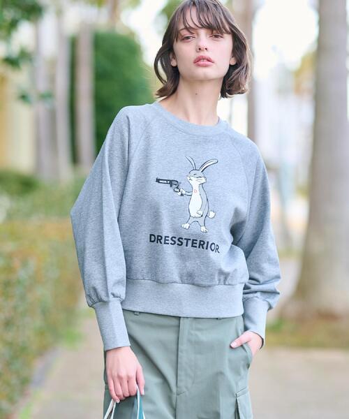 DRESSTERIOR(ドレステリア)の「【今年も登場!/洗える】ピストルラビット裏毛スウェット(スウェット・レディース・ブラック/チャコールグレー/ホワイト・38/34/36)」の14枚目の写真