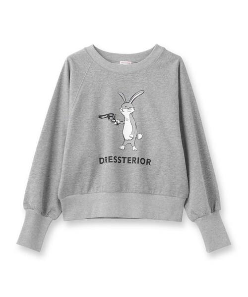 DRESSTERIOR(ドレステリア)の「【今年も登場!/洗える】ピストルラビット裏毛スウェット(スウェット・レディース・ブラック/チャコールグレー/ホワイト・38/34/36)」の17枚目の写真