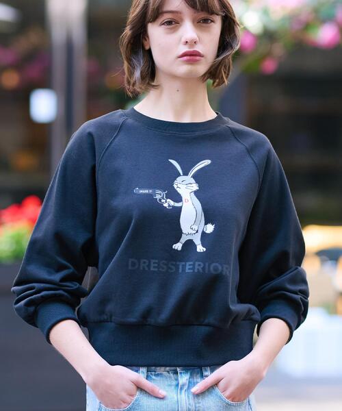 DRESSTERIOR(ドレステリア)の「【今年も登場!/洗える】ピストルラビット裏毛スウェット(スウェット・レディース・ブラック/チャコールグレー/ホワイト・38/34/36)」の19枚目の写真