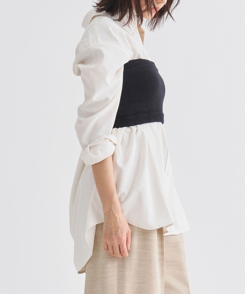 louren(ローレン )の「《ZOZOTOWN限定》【Louren/ローレン】knit bare top/ニットブラトップ/ビスチェ(その他トップス・レディース・ブラック/チャコールグレー・FREE)」の7枚目の写真