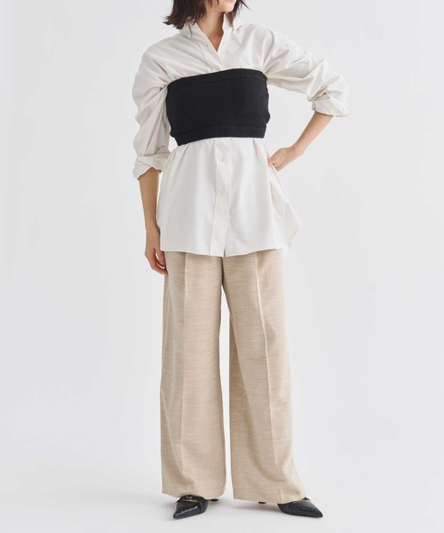 louren(ローレン )の「《ZOZOTOWN限定》【Louren/ローレン】knit bare top/ニットブラトップ/ビスチェ(その他トップス・レディース・ブラック/チャコールグレー・FREE)」の3枚目の写真