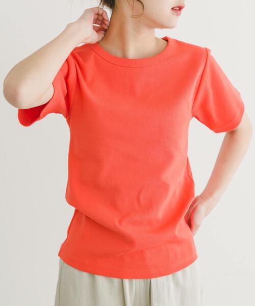ITEMS URBANRESEARCH（アイテムズ アーバンリサーチ）の「クールコットンリブ半袖Tシャツ（Tシャツ/カットソー・レディース・ホワイト/オレンジ/ブラック・FREE）」の9枚目の写真