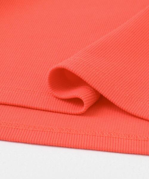 ITEMS URBANRESEARCH（アイテムズ アーバンリサーチ）の「クールコットンリブ半袖Tシャツ（Tシャツ/カットソー・レディース・ホワイト/オレンジ/ブラック・FREE）」の6枚目の写真
