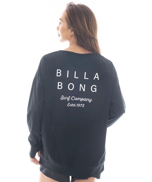 BILLABONG（ビラボン）の「BILLABONG レディース MORFY LOGO LS BOAT NECK TEE RASH 長袖ラッシュガード 【2025年春夏モデル】/ビラボン長袖ラッシュガード(水着)（ラッシュガード・レディース・ホワイト/ブラック/パープル/ミント・MEDIUM/LARGE）」の3枚目の写真