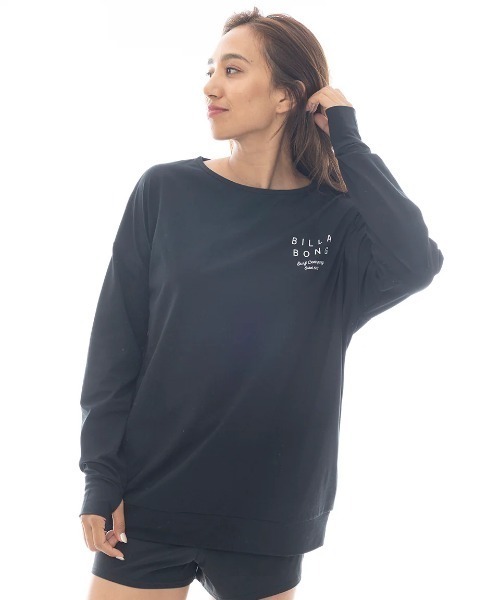 BILLABONG（ビラボン）の「BILLABONG レディース MORFY LOGO LS BOAT NECK TEE RASH 長袖ラッシュガード 【2025年春夏モデル】/ビラボン長袖ラッシュガード(水着)（ラッシュガード・レディース・ホワイト/ブラック/パープル/ミント・MEDIUM/LARGE）」の8枚目の写真