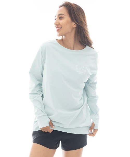 BILLABONG（ビラボン）の「BILLABONG レディース MORFY LOGO LS BOAT NECK TEE RASH 長袖ラッシュガード 【2025年春夏モデル】/ビラボン長袖ラッシュガード(水着)（ラッシュガード・レディース・ホワイト/ブラック/パープル/ミント・MEDIUM/LARGE）」の13枚目の写真