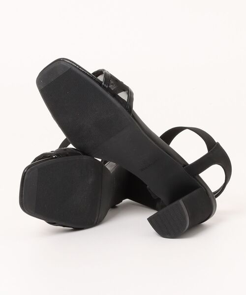 Honeys（ハニーズ）の「ゴム使いヒールサンダル（サンダル・レディース・ブラック系その他2/ブラック系その他/グレー・L/M/S/LL）」の9枚目の写真