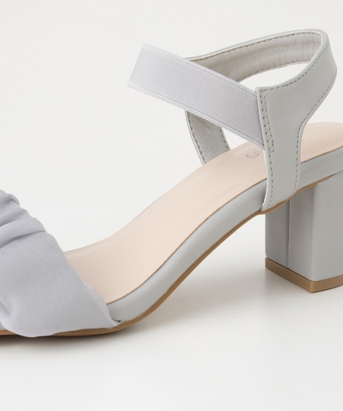 Honeys（ハニーズ）の「ゴム使いヒールサンダル（サンダル・レディース・ブラック系その他2/ブラック系その他/グレー・L/M/S/LL）」の11枚目の写真