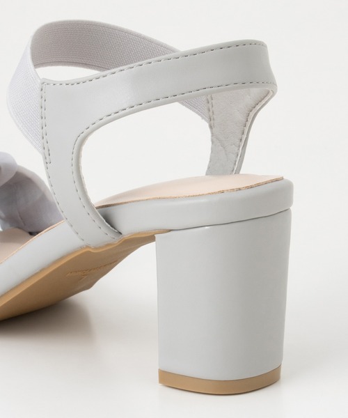 Honeys（ハニーズ）の「ゴム使いヒールサンダル（サンダル・レディース・ブラック系その他2/ブラック系その他/グレー・L/M/S/LL）」の12枚目の写真