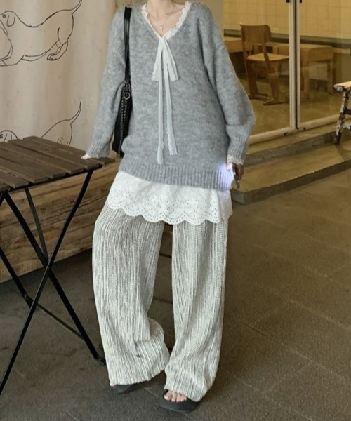 Y2K レース ロング ワンピース シャツ風 ホワイト 可愛い セール】Y2Kヴィンテージ風 レースキャミワンピース(ワンピース