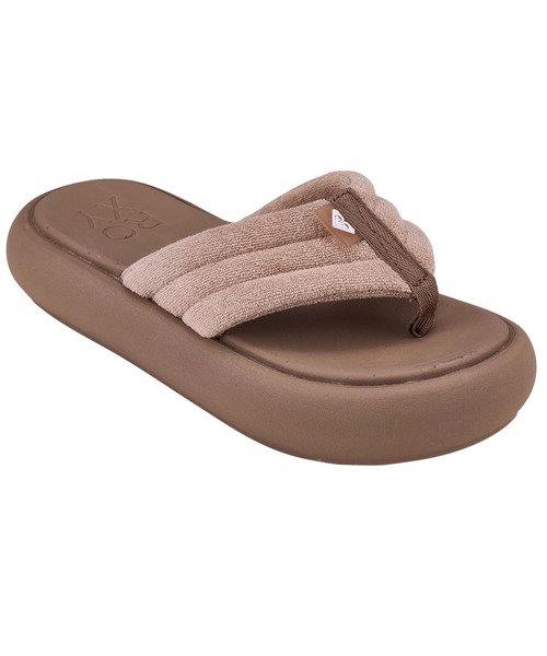 ROXY（ロキシー）の「RAD WEEKEND PILE/ロキシーボリュームソールトングサンダル（サンダル・レディース・ベージュ/ブラウン/ピンク・LARGE/SMALL/MEDIUM）」の4枚目の写真