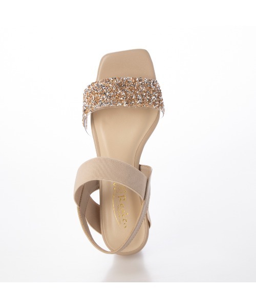 Realta(レアルタ)の「Realta(レアルタ)4cmウェッジソールキラキラビジューウェッジサンダル(サンダル・レディース・ピンク/ブラック/シルバー・S/M/L/LL)」の20枚目の写真