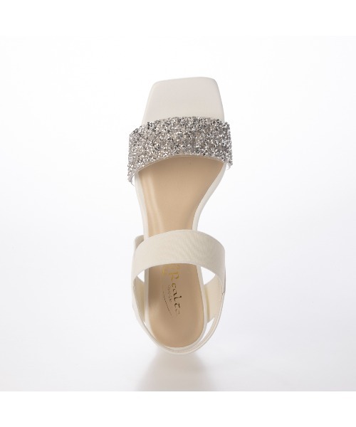 Realta(レアルタ)の「Realta(レアルタ)4cmウェッジソールキラキラビジューウェッジサンダル(サンダル・レディース・ピンク/ブラック/シルバー・S/M/L/LL)」の21枚目の写真