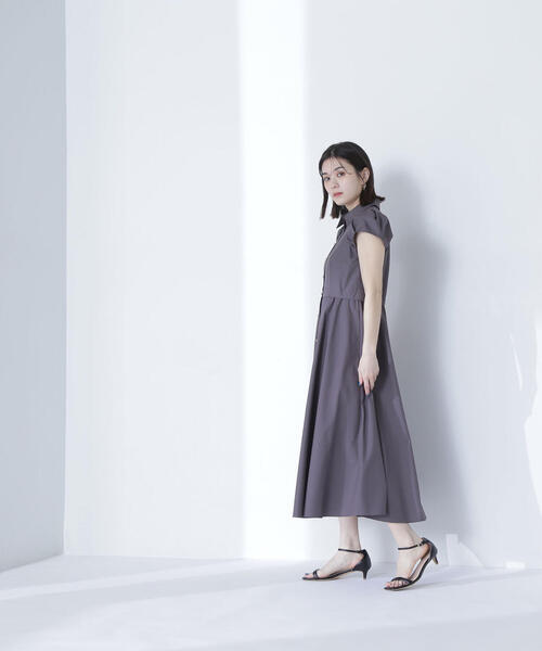 NATURAL BEAUTY BASIC(ナチュラルビューティーベーシック)の「◇タックパフシャツワンピース(シャツワンピース・レディース・チャコールグレー/ブルー/ネイビー・SMALL/MEDIUM)」の12枚目の写真