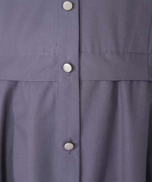 NATURAL BEAUTY BASIC(ナチュラルビューティーベーシック)の「◇タックパフシャツワンピース(シャツワンピース・レディース・チャコールグレー/ブルー/ネイビー・SMALL/MEDIUM)」の15枚目の写真