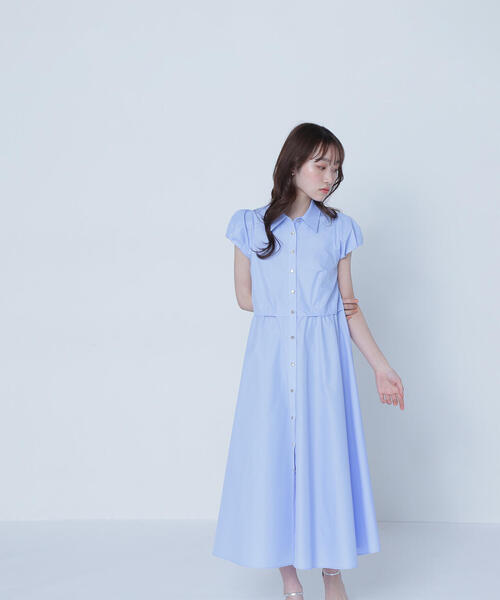 NATURAL BEAUTY BASIC(ナチュラルビューティーベーシック)の「◇タックパフシャツワンピース(シャツワンピース・レディース・チャコールグレー/ブルー/ネイビー・SMALL/MEDIUM)」の19枚目の写真