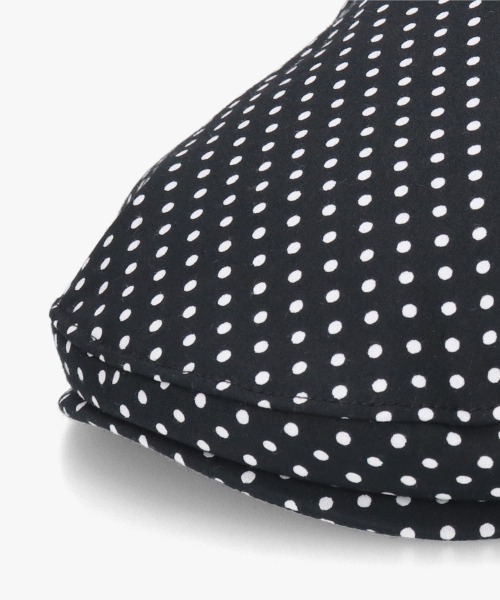 OVERRIDE（オーバーライド）の「OVERRIDE  COTTON DOT HUNTING / オーバーライド（ハンチング/ベレー帽・レディース・ブラック/ホワイト・58cm）」の5枚目の写真