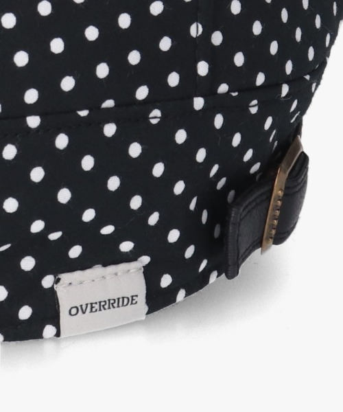 OVERRIDE（オーバーライド）の「OVERRIDE  COTTON DOT HUNTING / オーバーライド（ハンチング/ベレー帽・レディース・ブラック/ホワイト・58cm）」の4枚目の写真