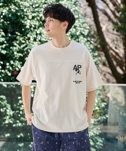 Arnold Palmer（アーノルドパーマー）の「APロゴ シェア フットボール Tシャツ（Tシャツ/カットソー・レディース・ブラック/アイボリー・XS/S/M/L/LL）」の13枚目の写真