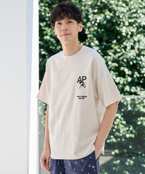 Arnold Palmer（アーノルドパーマー）の「APロゴ シェア フットボール Tシャツ（Tシャツ/カットソー・レディース・ブラック/アイボリー・XS/S/M/L/LL）」の14枚目の写真