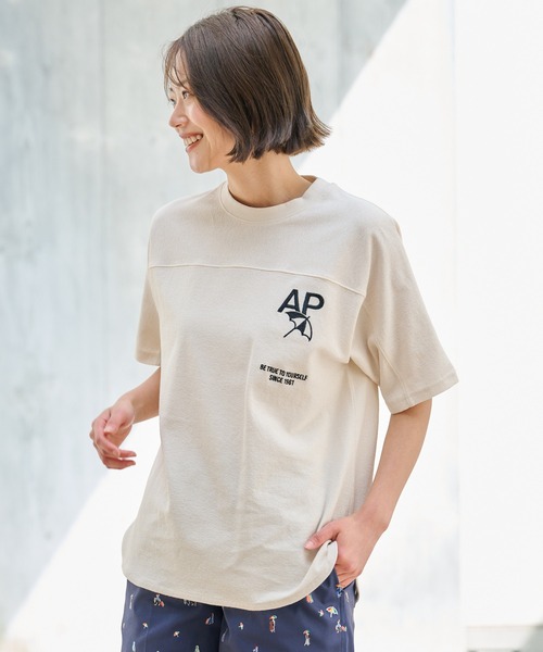 Arnold Palmer（アーノルドパーマー）の「APロゴ シェア フットボール Tシャツ（Tシャツ/カットソー・レディース・ブラック/アイボリー・XS/S/M/L/LL）」の17枚目の写真