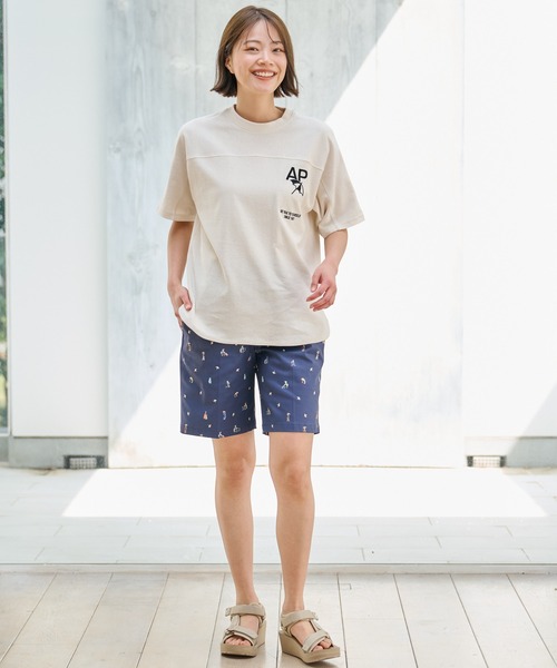 Arnold Palmer（アーノルドパーマー）の「APロゴ シェア フットボール Tシャツ（Tシャツ/カットソー・レディース・ブラック/アイボリー・XS/S/M/L/LL）」の19枚目の写真